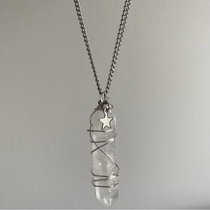 Handmade Clear Quartz Point Necklace